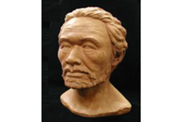 1.港川人男性復元胸像（馬場悠男監修）