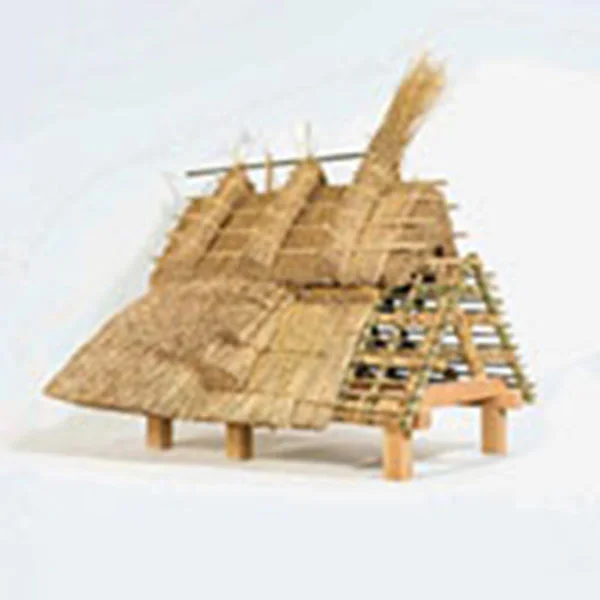 ②茅葺き構造模型