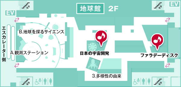 地球館2Fフロアマップ